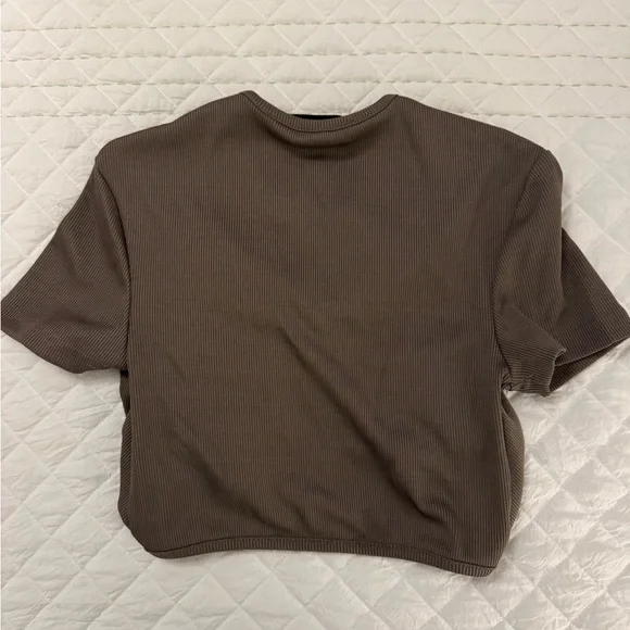 Christopher Esber Quartz Ruched Cropped T-Shirt - Picture 4 of 4